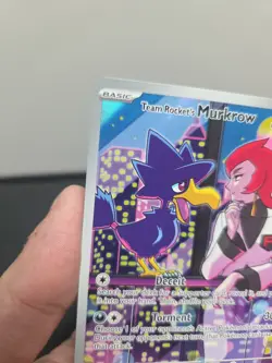Team Rockets Murkrow Illustration Rare 200/182 Destined Rivals Pokemon TCG NM++ - Image 5