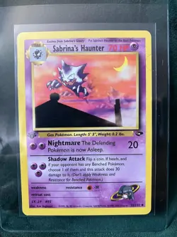 Sabrina's Haunter 55/132 Gym Challenge Regular 1st Edition Pokemon TCG Uncommon - Image 1