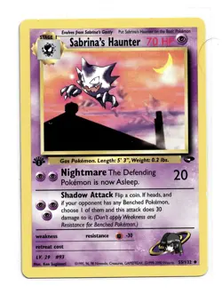 Sabrina's Haunter 55/132 Gym Challenge Regular 1st Edition Pokemon TCG Uncommon - Image 3