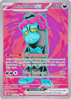 Pokemon TCG Munkidori EX 083/064 Shrouded Fable Full Art Ultra Rare Holo - Image 1
