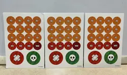 POKEMON TCG 2013- 3 sheets of 16/48 total Damage Counters /Status Markers New! - Image 1