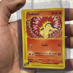 Cyndaquil 105/165- Expedition Base Set-Non Holo-2002 TGC Pokemon LP+ Vintage - Image 2