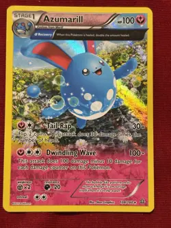 Pokemon TCG Azumarill Primal Clash 104/160 Reverse Holo Holo Holo Rare HP - Image 1