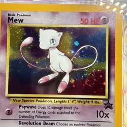CGC 9 MINT Pokemon Mew #9 Holo Black Star Promo 2000 League Rare W/ Swirl - Image 4