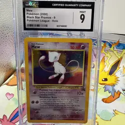 CGC 9 MINT Pokemon Mew #9 Holo Black Star Promo 2000 League Rare W/ Swirl - Image 5