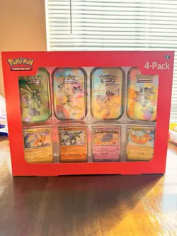 Scarlet & Violet 151 Mini Tins 4 Pack SAMS CLUB SEALED Pokemon TCG IN HAND - Image 1