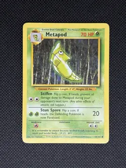 Pokemon TCG METAPOD 54/102 Base Set Unlimited WOTC - Image 1
