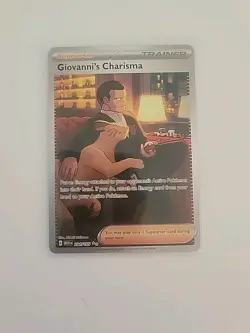 2023 Pokemon SV151 MEW EN Giovanni's Charisma Special Illustration Rare #204/165 - Image 2