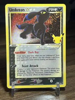 Umbreon Gold Star 17/17 Pokemon Celebrations Holo Card - Image 1