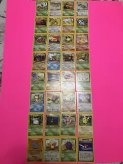 32/64 Vintage 1999 Pokemon Jungle Includes All Uncommon And Common Cards NM-HP - Image 1