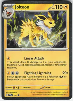 Jolteon - (Cosmos Holo) Rare SV: Scarlet & Violet Promo Cards 169 LP-NM - Image 1