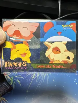 Topps Pokemon Pikachu’s Vacation Looks Like Trouble Foil Card - Image 1