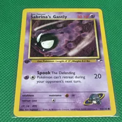 Pokemon TCG Card Sabrina's Gastly 1st Edition Gym Heroes 93/132 - Image 2