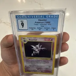 CGC 9 MINT Haunter 1999 Fossil 6/62 Holo Pokemon Card Vintage - Image 2