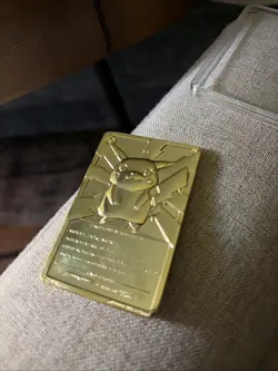 1999 Pokemon Burger King 23K Gold Plated Pokemon Card - Pikachu - Image 2