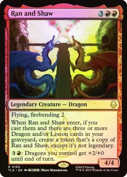 Ran and Shaw Foil Avatar: The Last Airbender NM MTG - Image 1