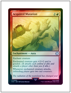 1x Acquired Mutation, Foil, Magic the Gathering MTG NM - Image 1