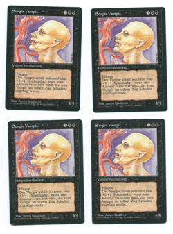 Magic MTG 4x Sengir Vampire FBB German Foreign Black Border 93 www_MoxBeta_com - Image 1