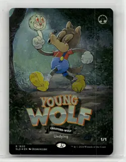 Rainbow Foil Young Wolf #1820 Secret Lair Near Mint or Better W/Tracking - Image 1