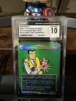 Peter Parker (0232) (Borderless) Marvel's Spider-Man Mythic Foil CGC Gem Mint 10 - Image 1