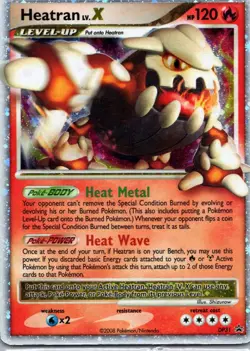 Pokemon TCG Heatran LV.X DP31 DP Black Star Promos Holo MP - Image 1