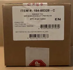 Pokemon Scarlet & Violet Base Set 3 Pack Blister Case - Brand New Factory Sealed - Image 1