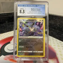 2022 POKEMON BLACK STAR PROMOS, RADIANT EEVEE PREM COLL. RADIANT EEVEE CGC 8.5 - Image 1