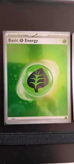 Pokemon 151 HD Cosmo Holo Grass Energy With HD MEW TAIL SWIRL Nm/M - Image 3
