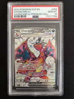 2023 Pokemon Charizard EX Premium Collection Black Star Promo 056 PSA 10 Gem Min - Image 1