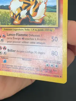 CARTE POKEMON ARCANIN 23/102 FR PEU COMMUNE SET DE BASE - TBE+ - Image 5