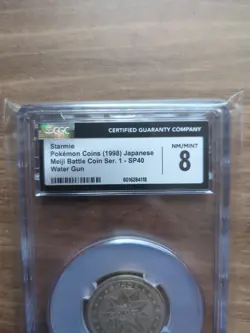 CGC 8 MINT Starmie Meiji Battle Coins Series 1 Vintage Pokemon TCG 1998 - Image 5