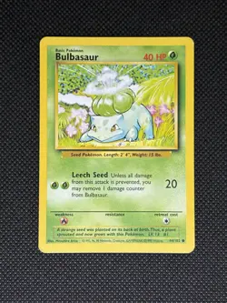 Pokemon TCG BULBASAUR 44/102 Base Set Unlimited WOTC - Image 1