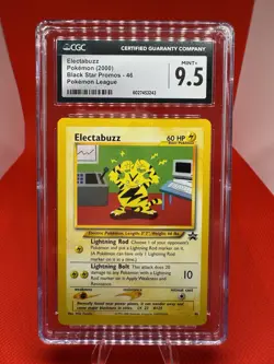 CGC 9.5 Electabuzz #46 WOTC Black Star Promo Pokemon TCG MINT+ Vintage 2000 - Image 1