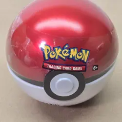 Pokemon TCG Pokeball Tin Three Booster packs and Poke Coin Basic Pokeball Tin - Image 1