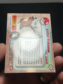 2000 Topps Pokemon TV Animation Series 2 Rainbow Foil Cubone #104 - Image 4