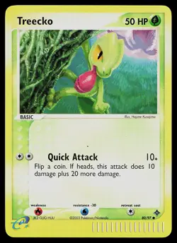 Pokemon Card - Treecko Dragon 80/97 Common Reverse Holo - Image 1