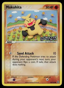 Pokemon Card - Makuhita Delta Species 75/113 Common Reverse Holo Stamped - Image 1