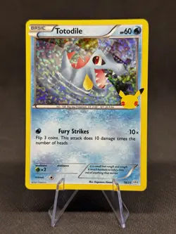 Totodile 18/25 McDonalds 25th Anniversary Promo 2021 HOLOFOIL Pokemon Card NM - Image 3