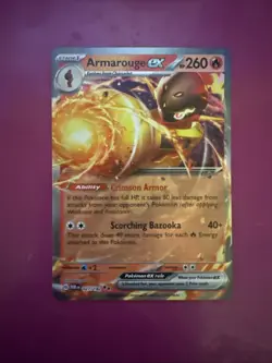 Armarouge EX 027/182 Full Art NM/M Paradox Rift Pokemon Card - Image 1