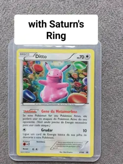 Ditto XY40 PROMO Holo Cosmos Pokemon Card Portuguese LP/NM with Saturn's Ring - Image 1