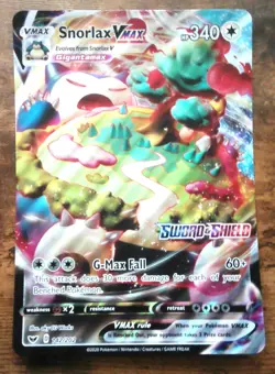Snorlax VMAX 142/202 Swsh01: Sword & Shield Holo, jumbo card - Image 1
