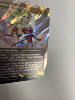 Terra Herald Of Hope Borderless Surge Foil Card #0212 MTG - Image 2