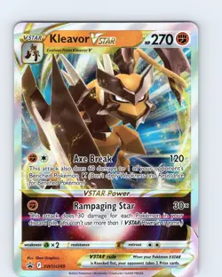 Pokemon TCG Kleavor Vstar Black Star Promo SWSH249 Ultra Holo Promo Card NM - Image 1