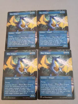 4x Mtg D&D Forgotten Realms Blue Dragon Full Art NM/M Magic The Gathering Mtg - Image 1