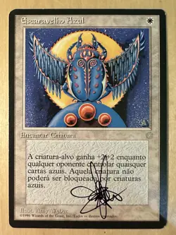 MTG ARTIST PROOF Portuguese Blue Scarab AP Art Sketch Amy WEBER Magic - Image 2