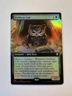 Owlbear Cub - FOIL EXTENDED ART - MTG CLB - NM - Image 1