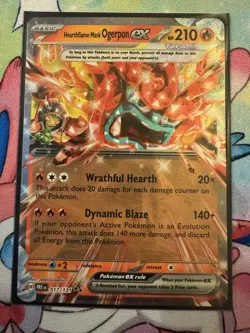 Hearthflame Mask Ogerpon ex 17/131 Pokemon TCG Prismatic Evolutions Double Rare - Image 1