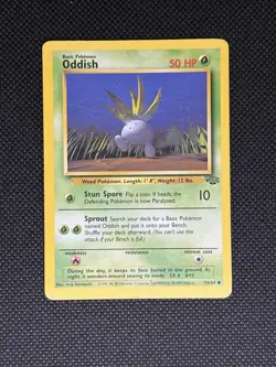 Pokemon TCG ODDISH 58/64 Jungle Set Unlimited WOTC - Image 1