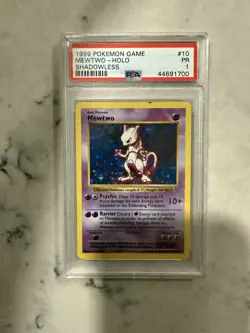 PSA 1 Shadowless Mewtwo Holo Base Set 1999 10/102 Pokemon - Image 1