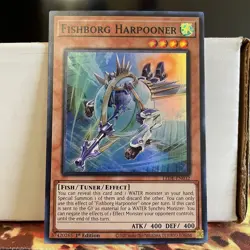 1ST EDITION FISHBORG HARPOONER 2020 LEDE-EN032 YUGIOH CARD (NM) - Image 1